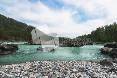 Image of Katun river, in the Altai mountains