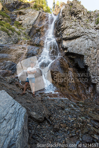 Image of Waterfall in Altai Mountains