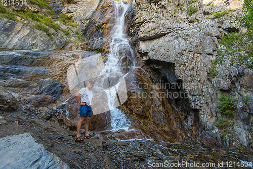 Image of Waterfall in Altai Mountains
