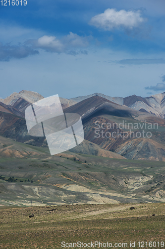 Image of Different colored mountains