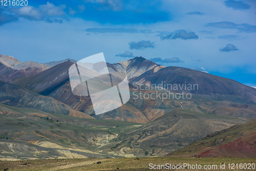 Image of Different colored mountains