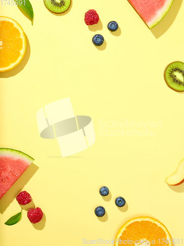 Image of various fresh fruit slices