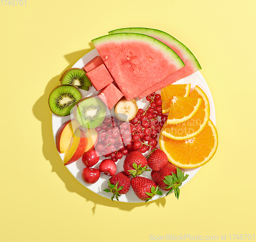 Image of plate of various fruit and berries