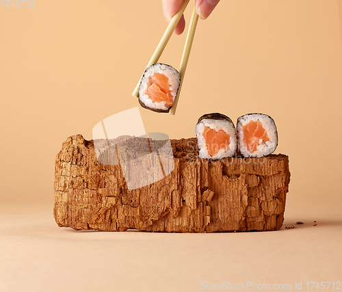 Image of modern still life with sushi