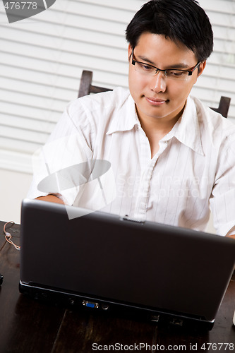 Image of Working asian entrepreneur