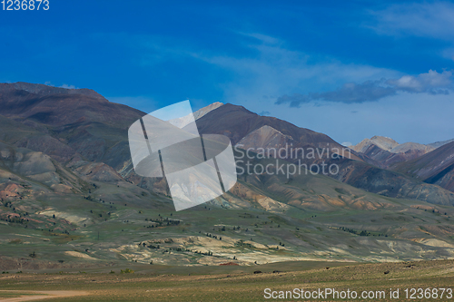 Image of Different colored mountains