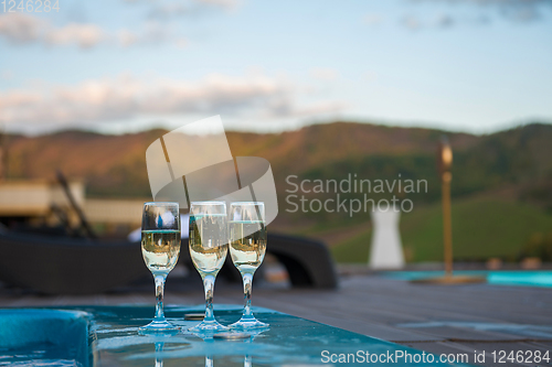 Image of Three glass of cool champagne