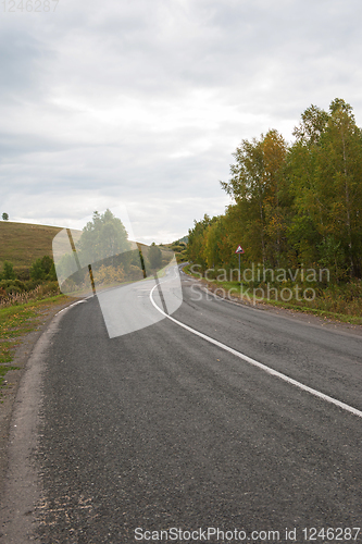 Image of Altai mountains road