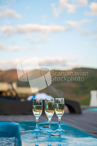 Image of Three glass of cool champagne