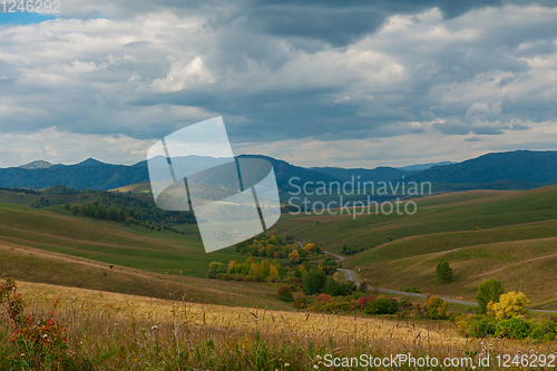 Image of Altai mountains road