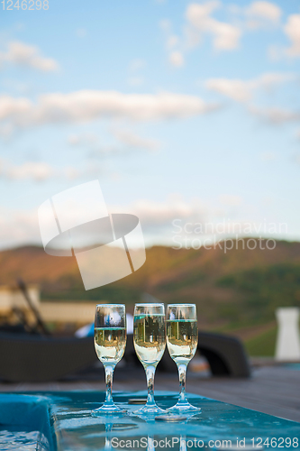 Image of Three glass of cool champagne