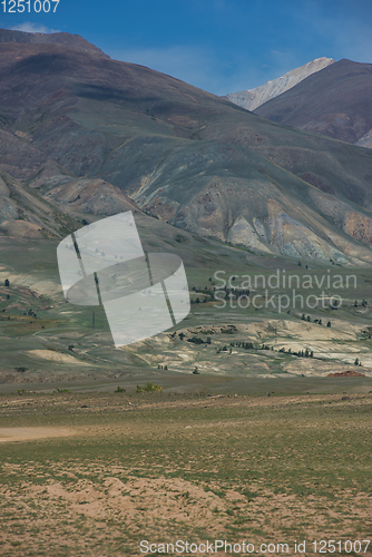 Image of Different colored mountains