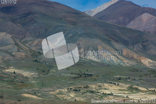 Image of Different colored mountains