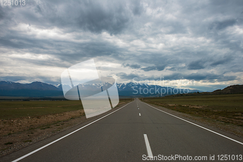 Image of Altai mountains road