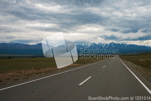 Image of Altai mountains road