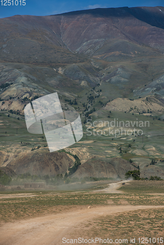 Image of Different colored mountains