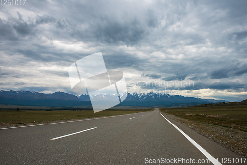 Image of Altai mountains road