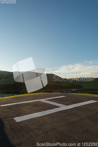 Image of Helicopter pad on Altai mountains