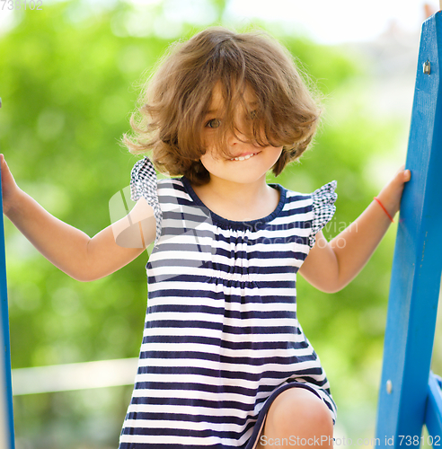 Image of Portrait of a cute little girl