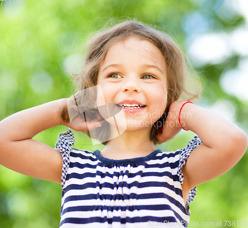 Image of Portrait of a cute little girl