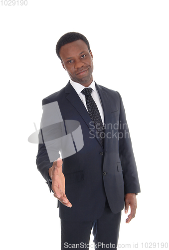 Image of Out stretched hand from a business man