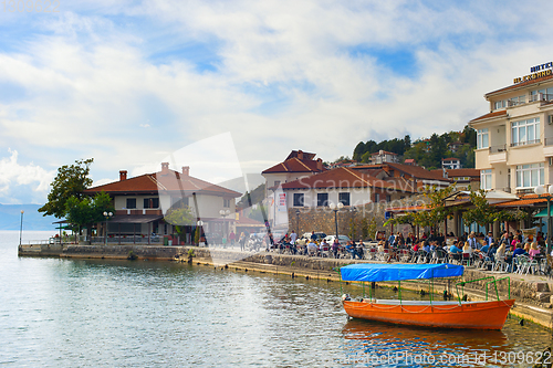 Image of Tourists Ohrid Old Town Macedonia