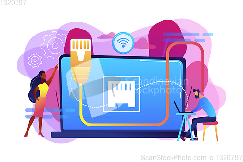 Image of Ethernet connection concept vector illustration.