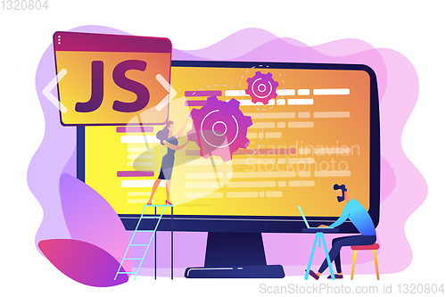 Image of JavaScript concept vector illustration.