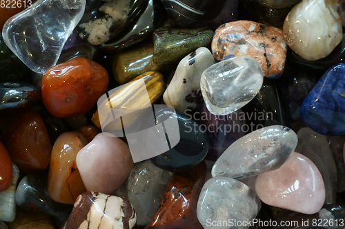 Image of color gems mineral collection 