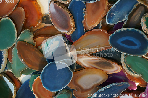 Image of color agate collection