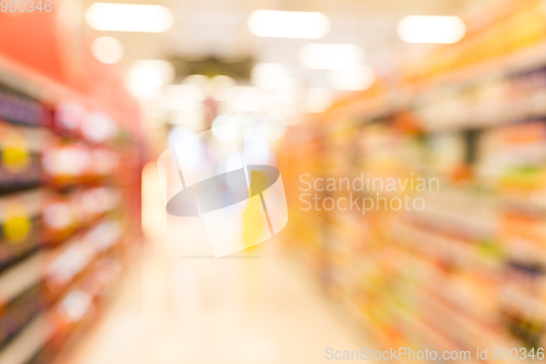 Image of Supermarket blurred background with bokeh