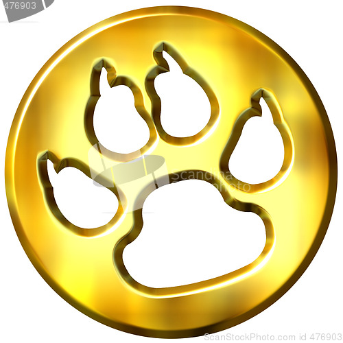 Image of 3D Golden Framed Dog Print