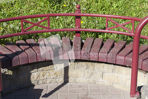 Image of wooden painted bench