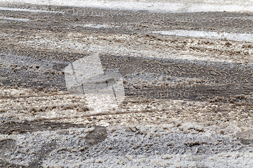 Image of road under the snow