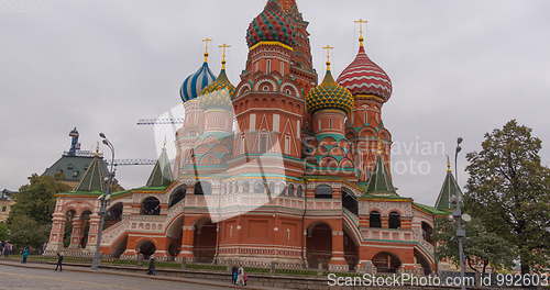 Image of Saint Basil\'s (Resurrection) Cathedral tops on the Moscow Russia. Red Square.