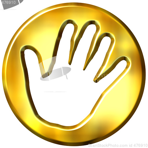 Image of 3D Golden Framed Hand Print