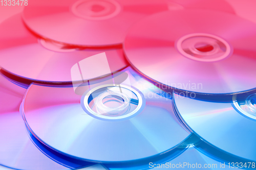 Image of CD, DVD stack