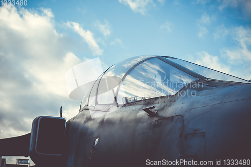 Image of Old military fighter cockpit