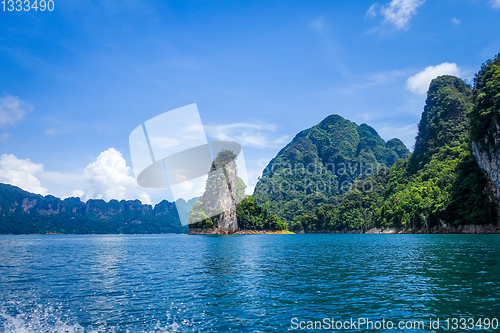 Image of Cheow Lan Lake cliffs, Khao Sok National Park, Thailand