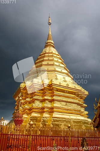 Image of Wat Doi Suthep golden stupa, Chiang Mai, Thailand