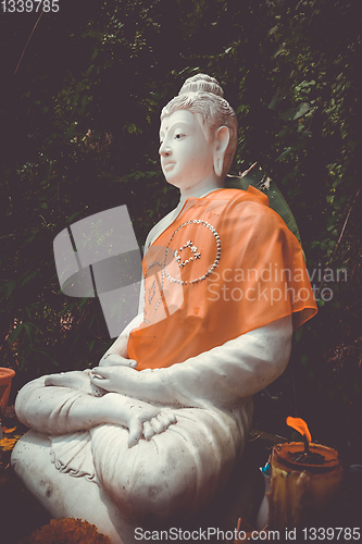 Image of Buddha statue in jungle, Wat Palad, Chiang Mai, Thailand