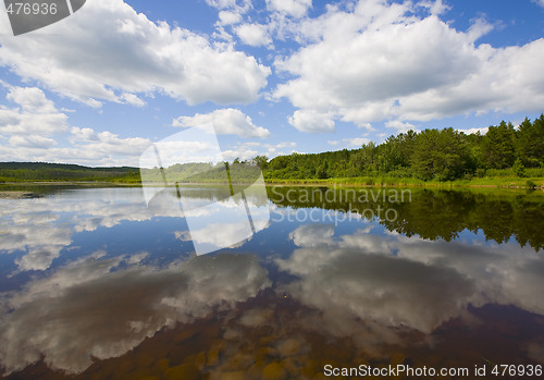 Image of Mirror of Clouds and Forest