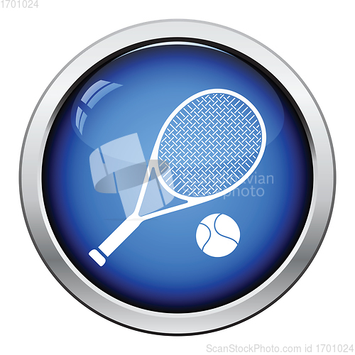 Image of Tennis rocket and ball icon