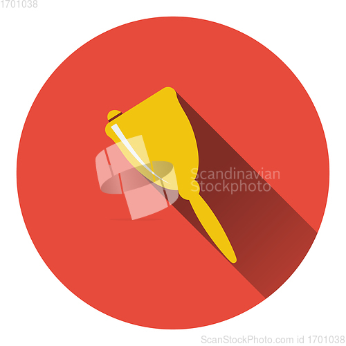 Image of Flat design icon of School hand bell in ui colors
