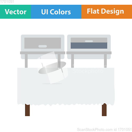 Image of Flat design icon of Chafing dish