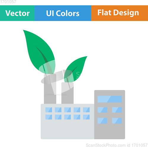 Image of Ecological industrial plant icon