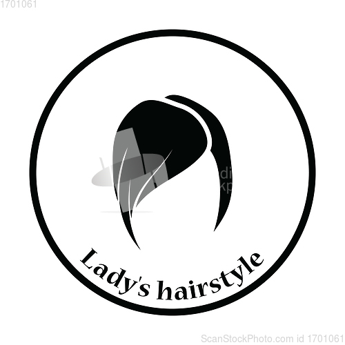 Image of Lady\'s hairstyle icon