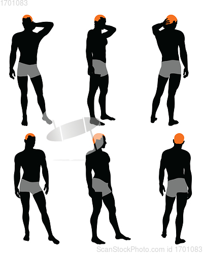 Image of Set of men silhouette