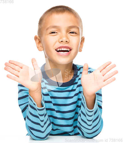 Image of Portrait of a cute little boy