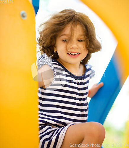 Image of Portrait of a cute little girl